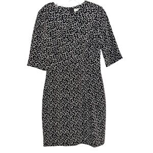 L.K. Bennett Black & White Polka Dot Yolanda Dress Size 6